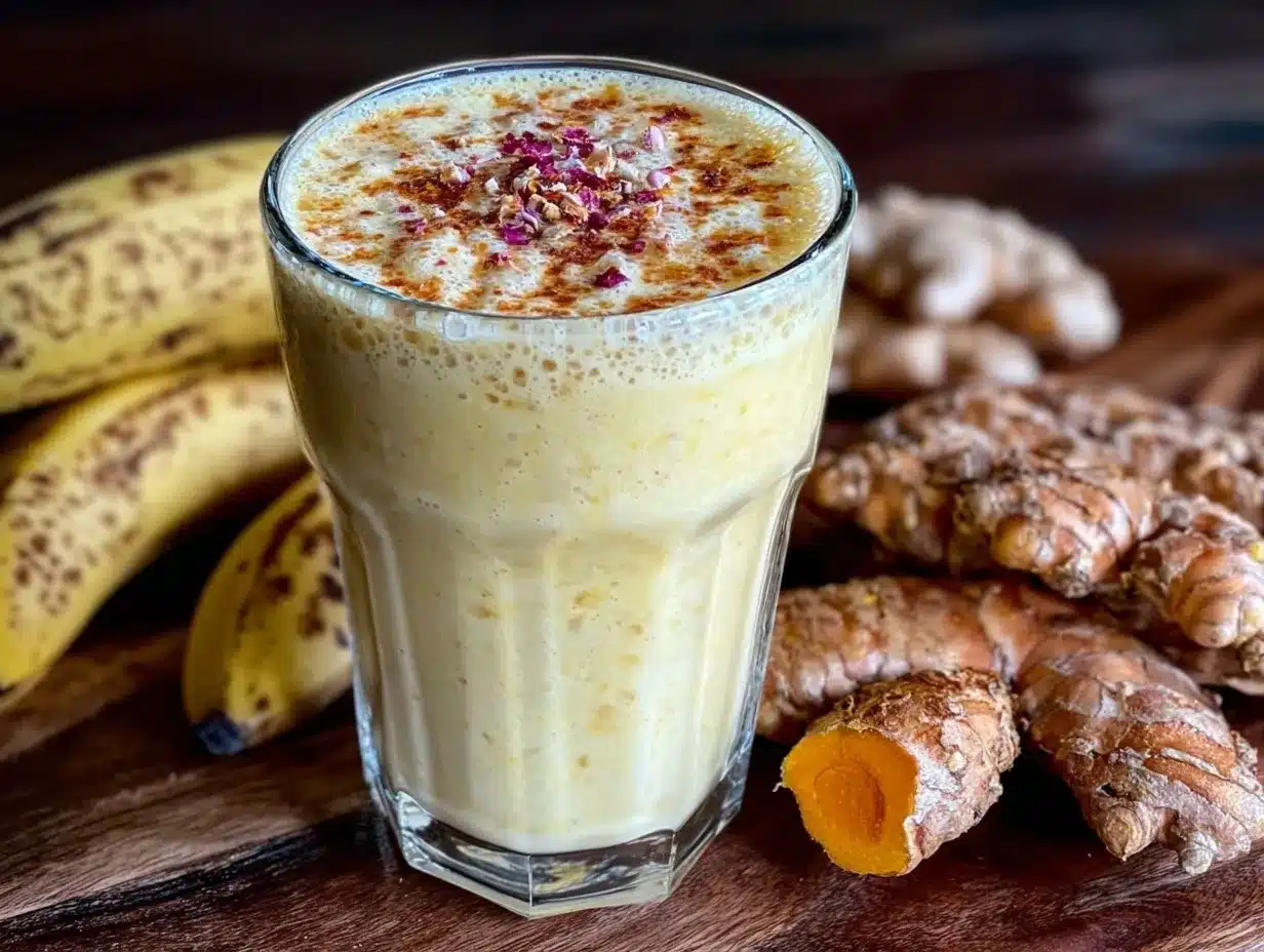 banana turmeric smoothie preparation steps