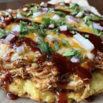 BBQ chicken flatbread pizza - featured image