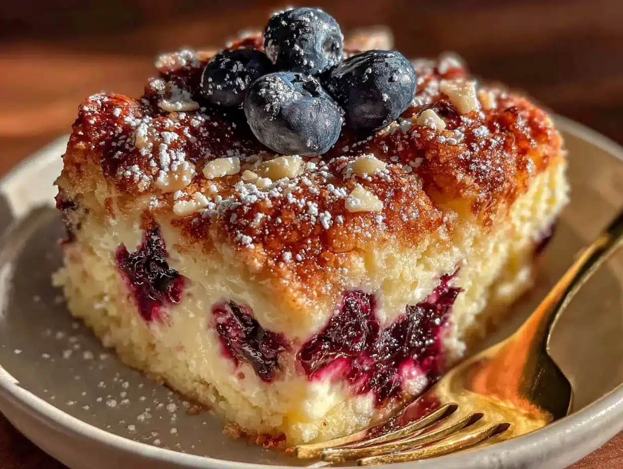 blueberry cottage cheese breakfast bake preparation steps