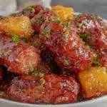 brown sugar pineapple lil smokies bites - featured image