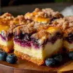 buttery blueberry cream cheese bars - featured image