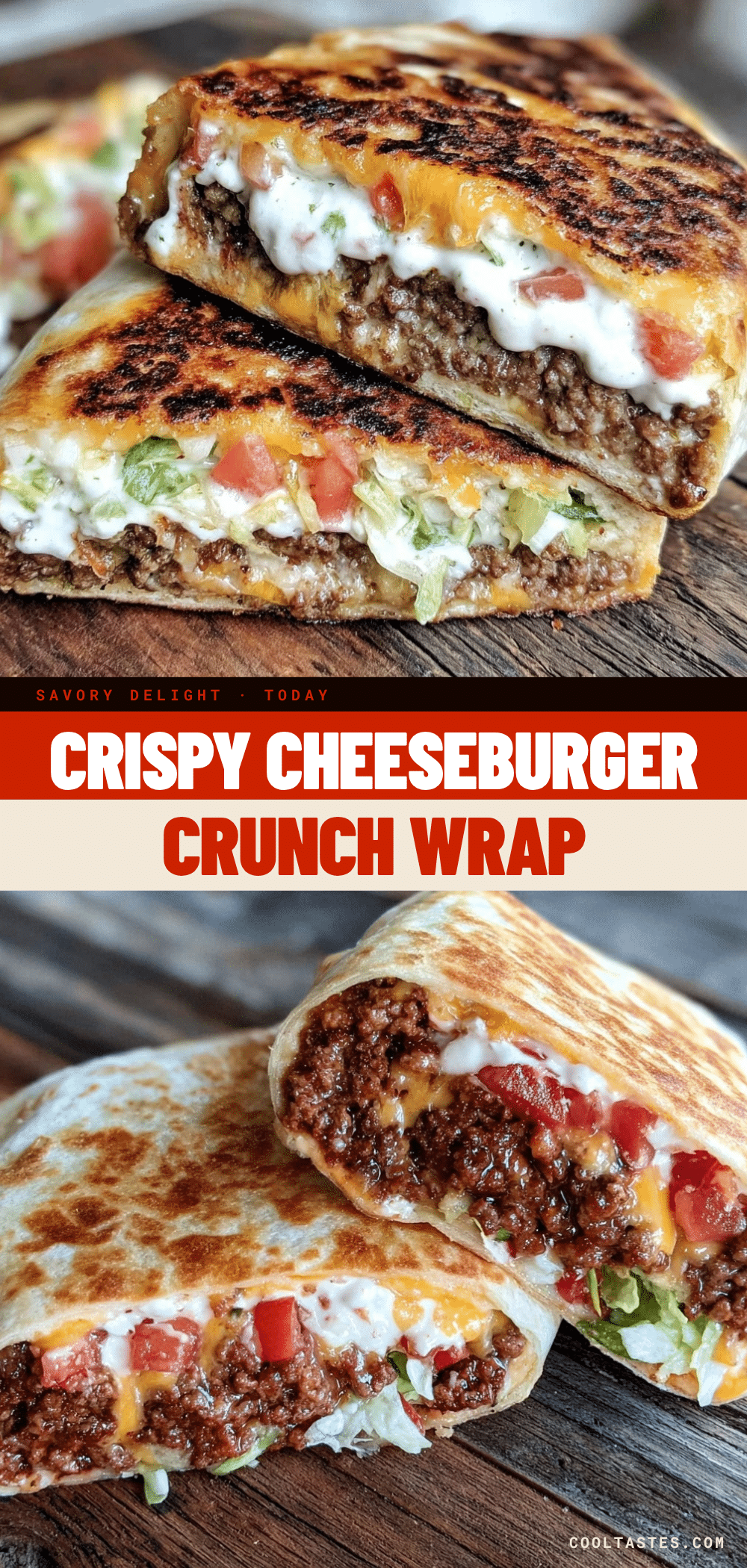 cheeseburger crunch wrap recipe