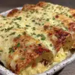 cheesy baked chicken enchiladas - featured image