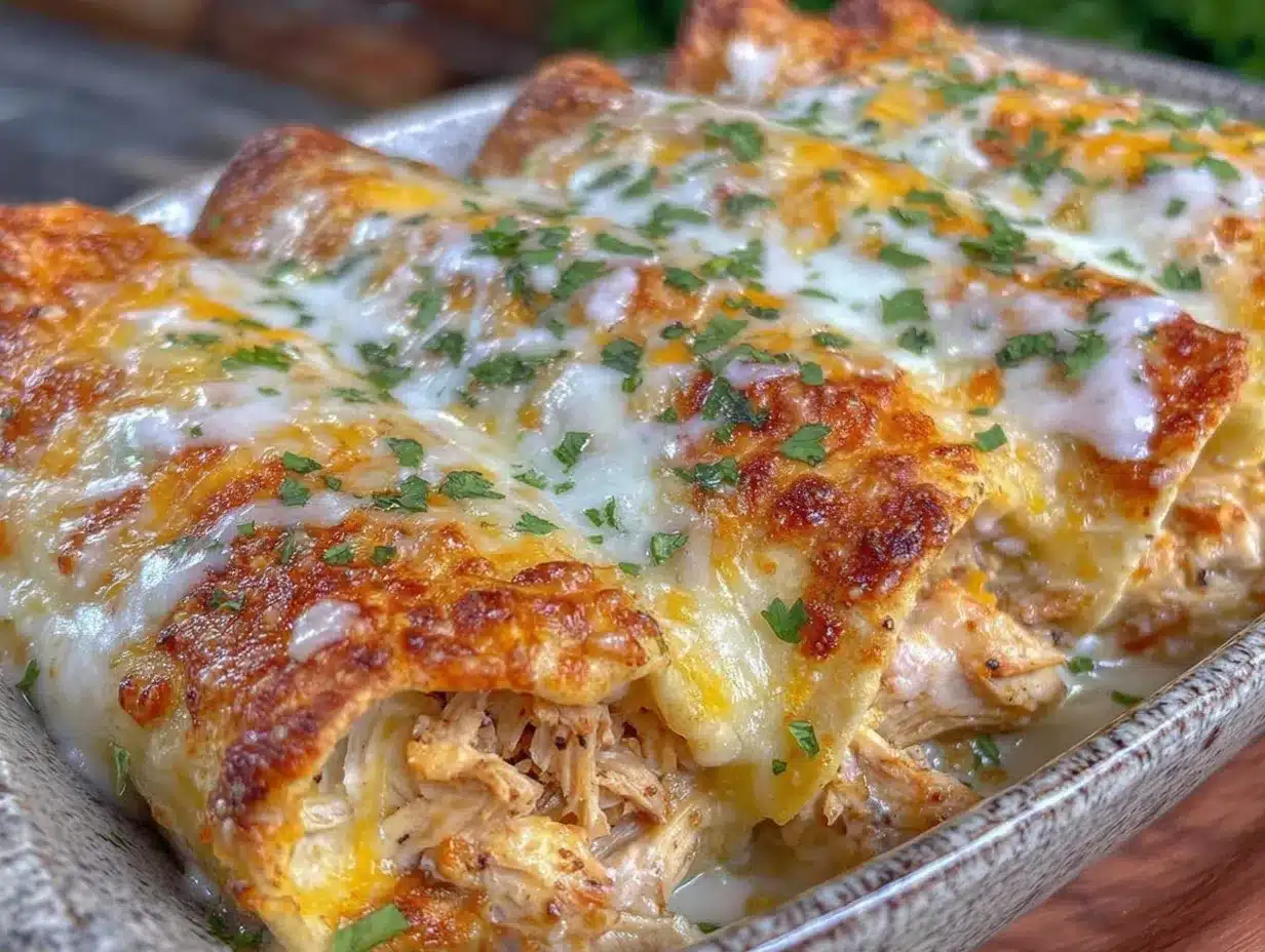 cheesy baked chicken enchiladas preparation steps