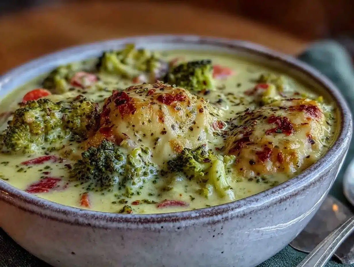 cheesy broccoli vegetable soup preparation steps