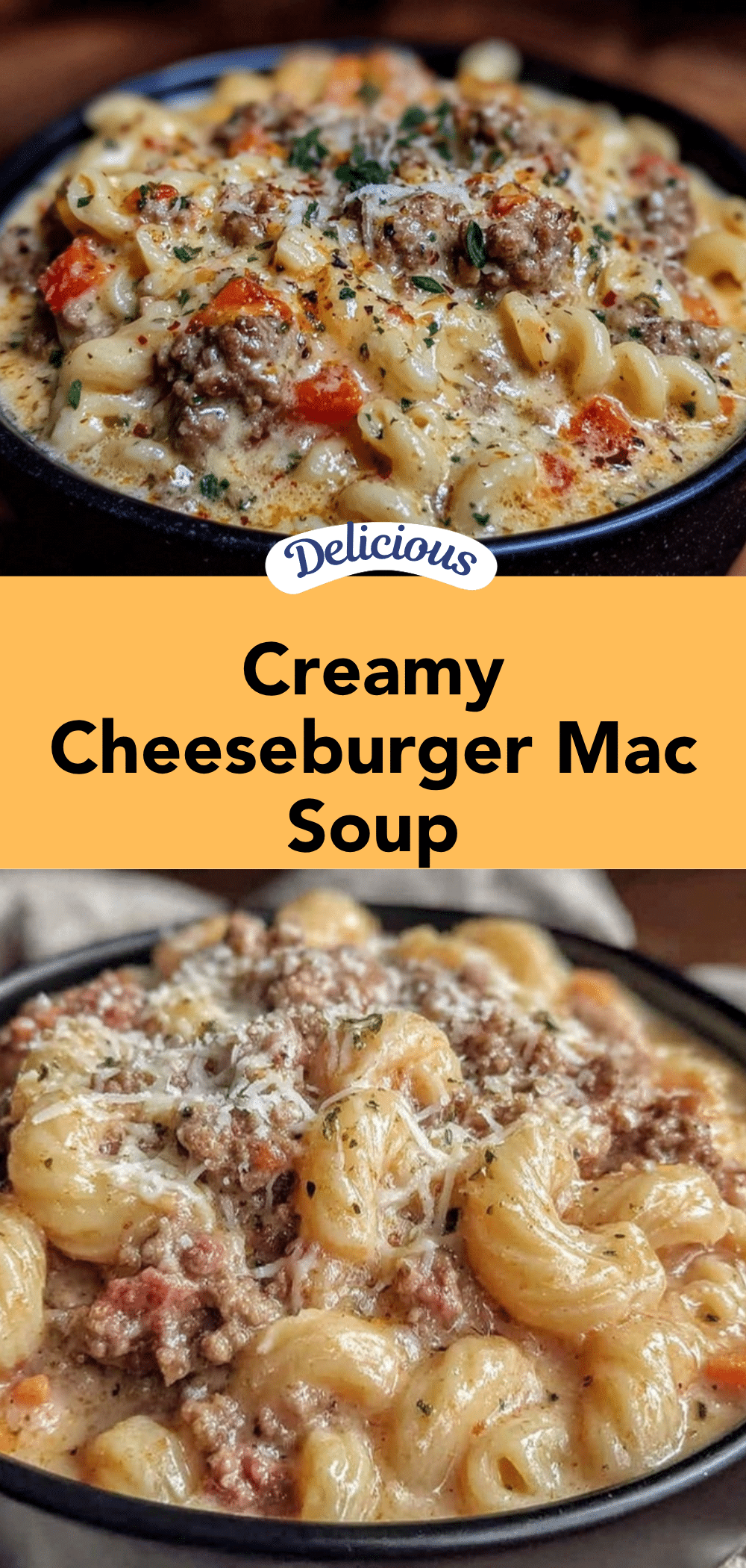 cheesy cheeseburger macaroni soup recipe