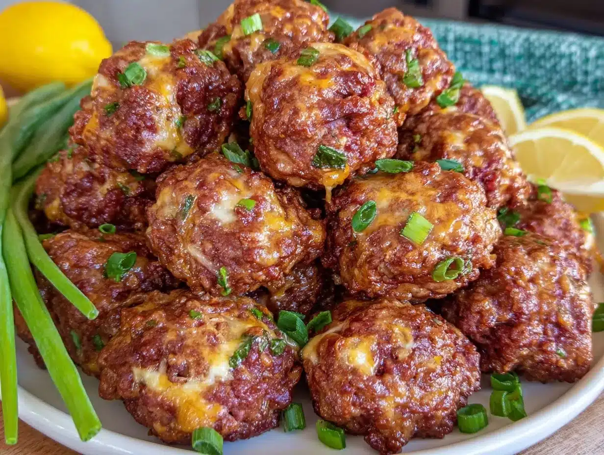 cheesy keto sausage balls preparation steps