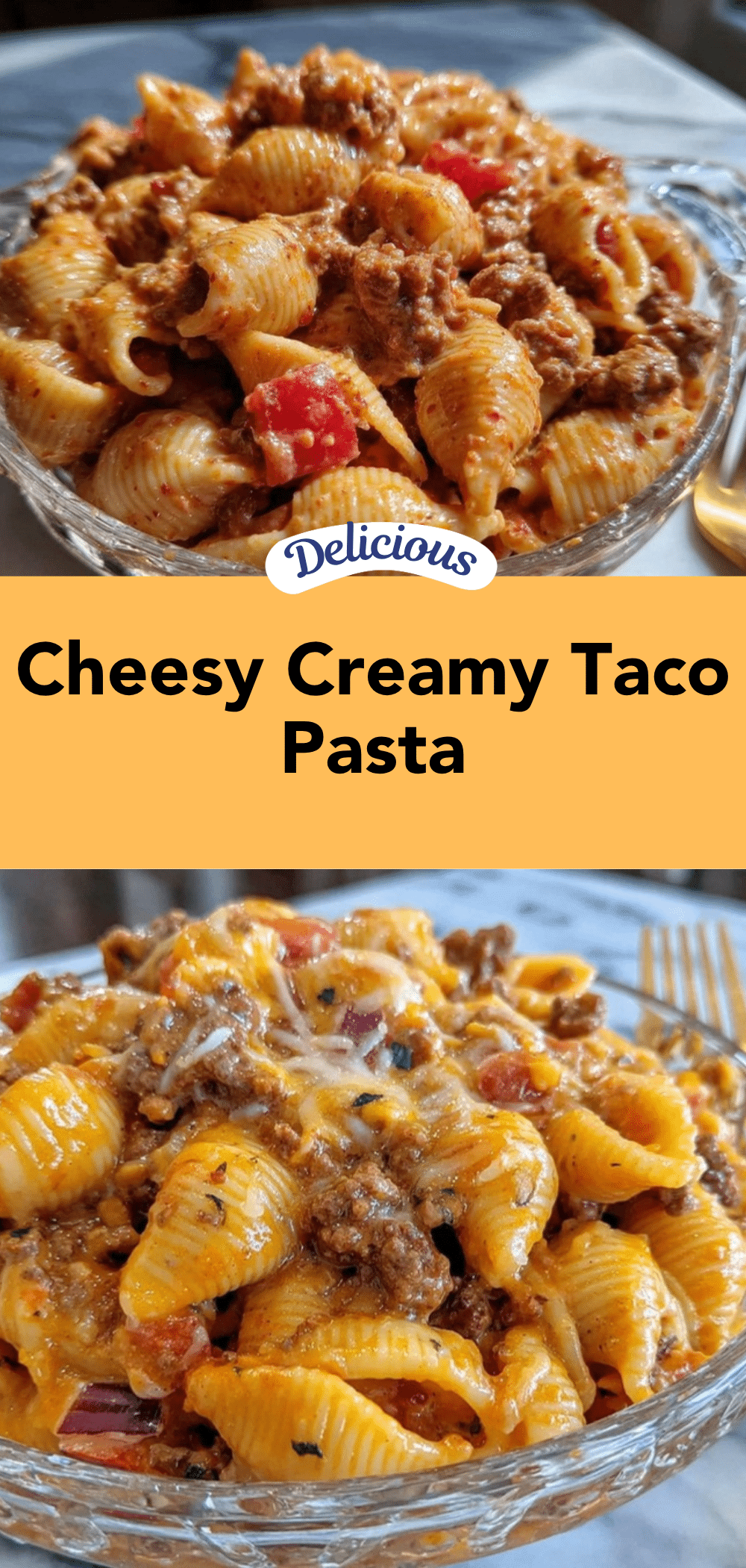 cheesy taco pasta with ground beef recipe