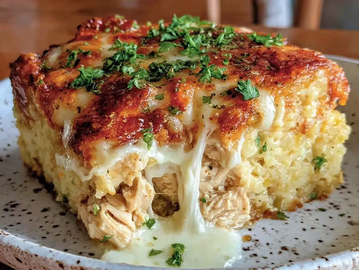 chicken cauliflower rice casserole preparation steps