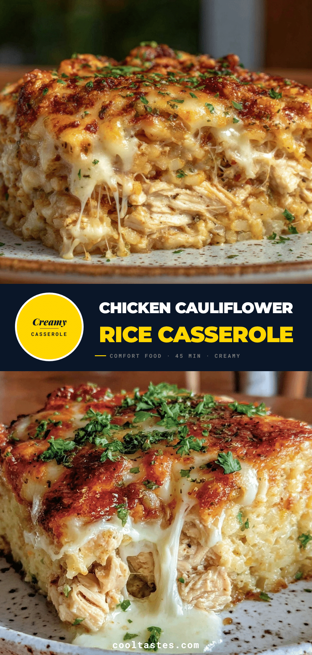 chicken cauliflower rice casserole recipe