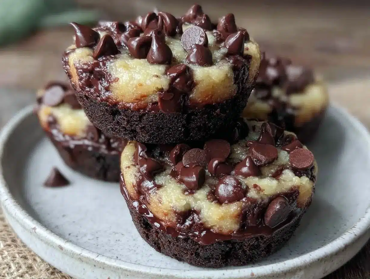 chocolate chip cookie dough cups preparation steps