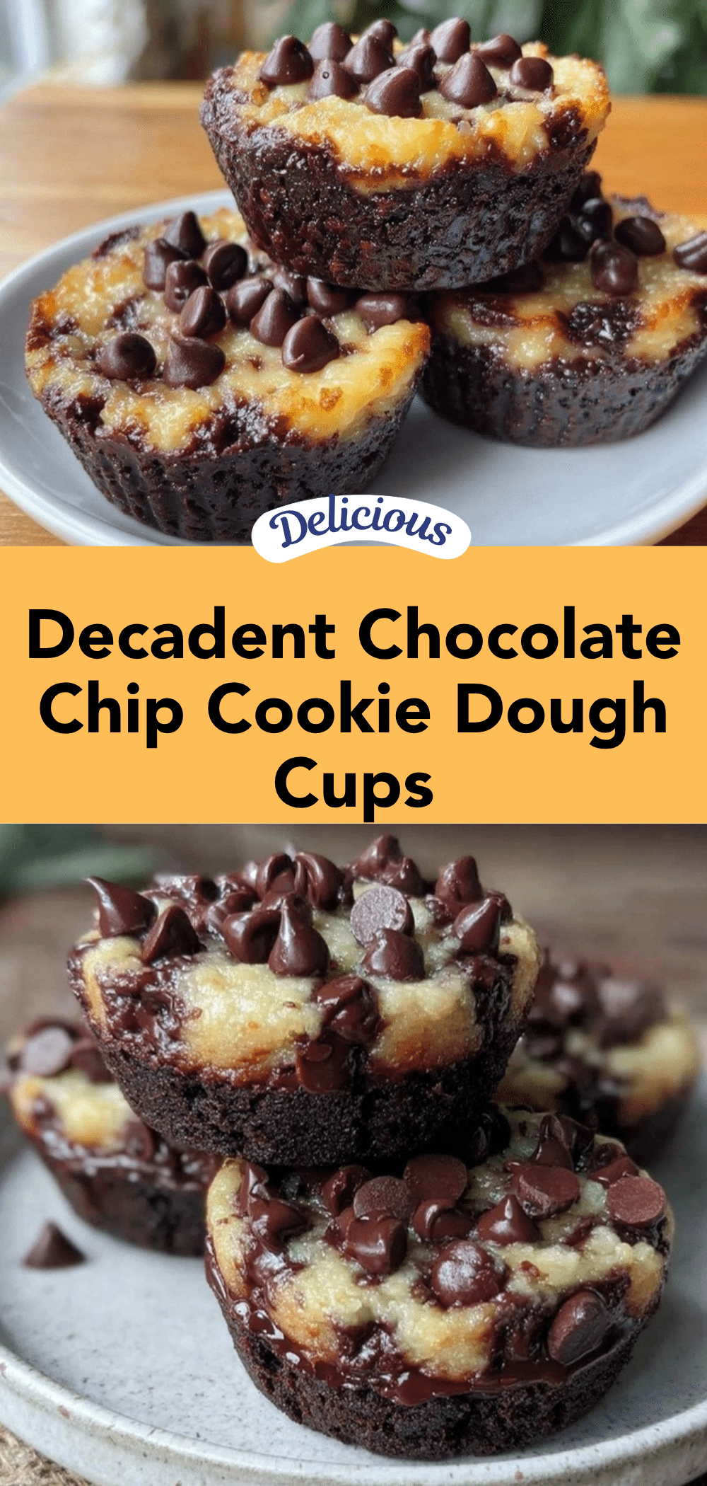 chocolate chip cookie dough cups recipe