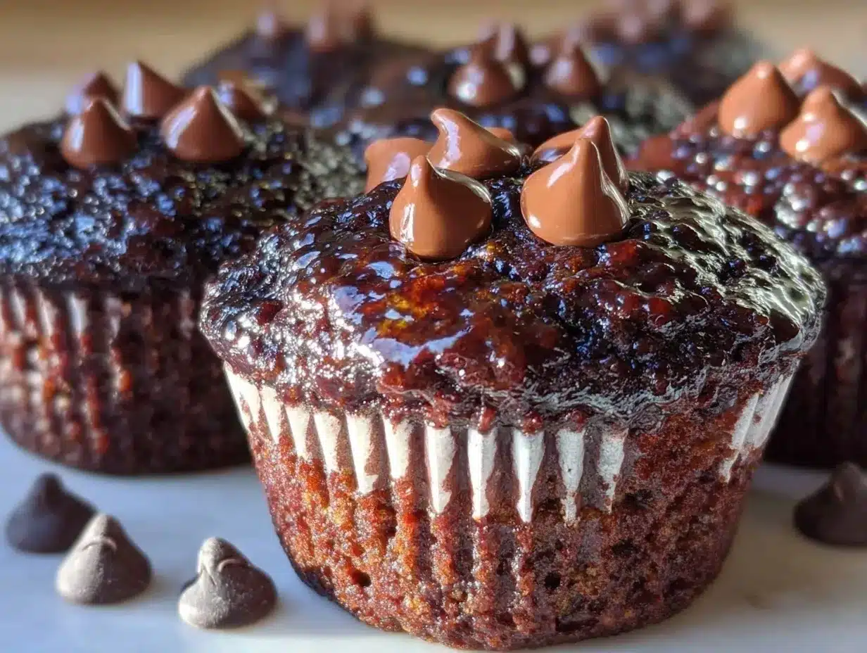 Chocolate Cottage Cheese Protein Muffins preparation steps