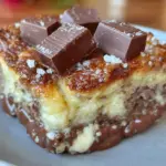chocolate cream cheese bread pudding - featured image
