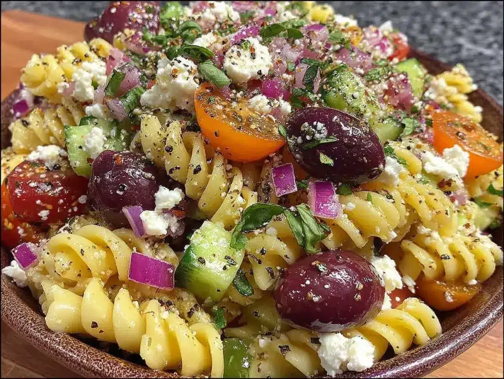 chopped Greek pasta salad - featured image