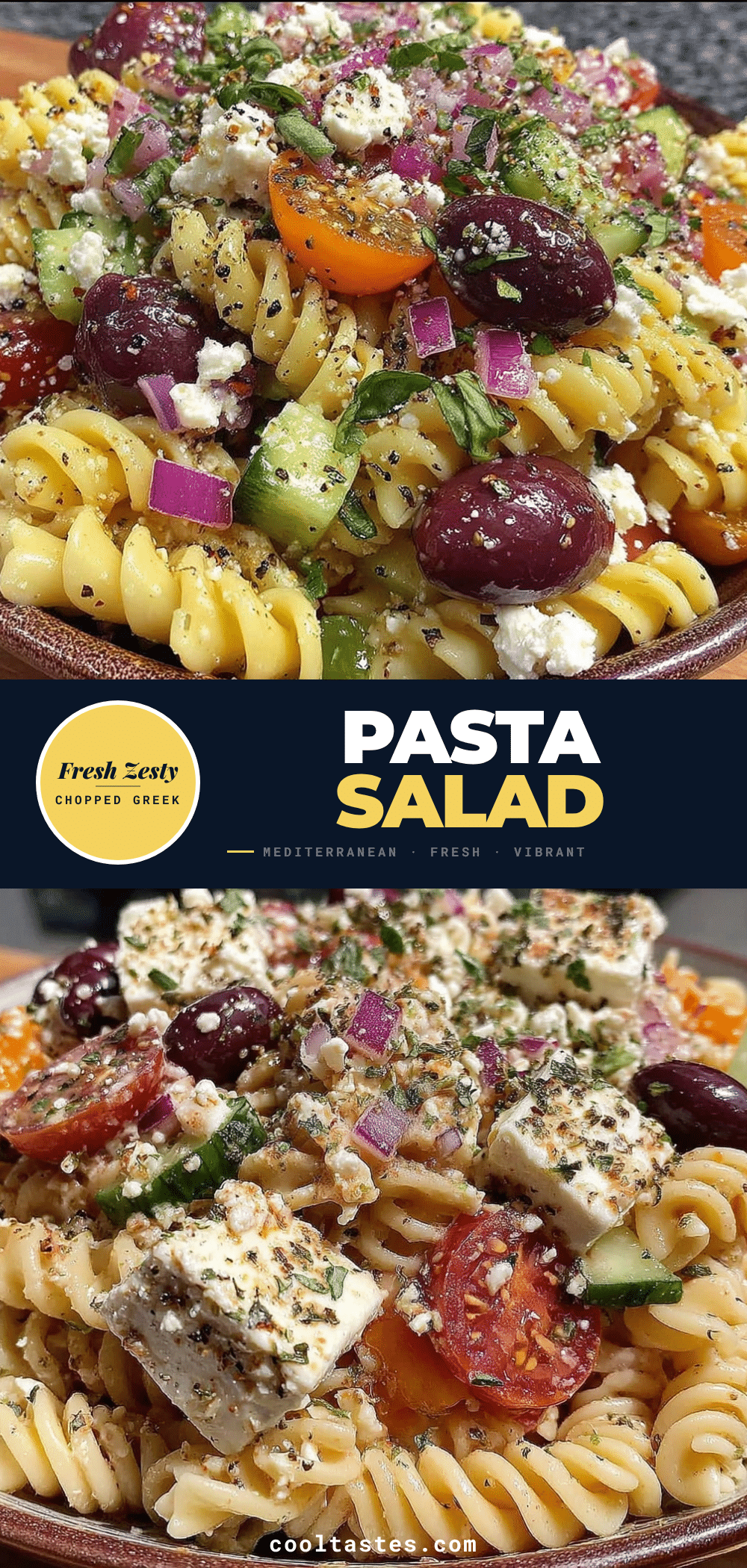 chopped Greek pasta salad recipe