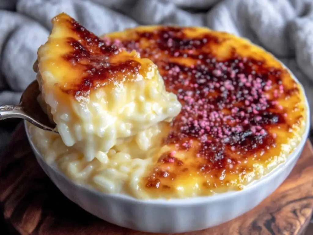 classic baked rice pudding - featured image