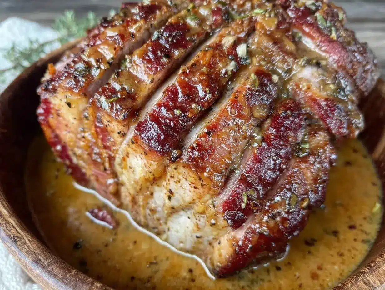 classic pork roast and gravy preparation steps