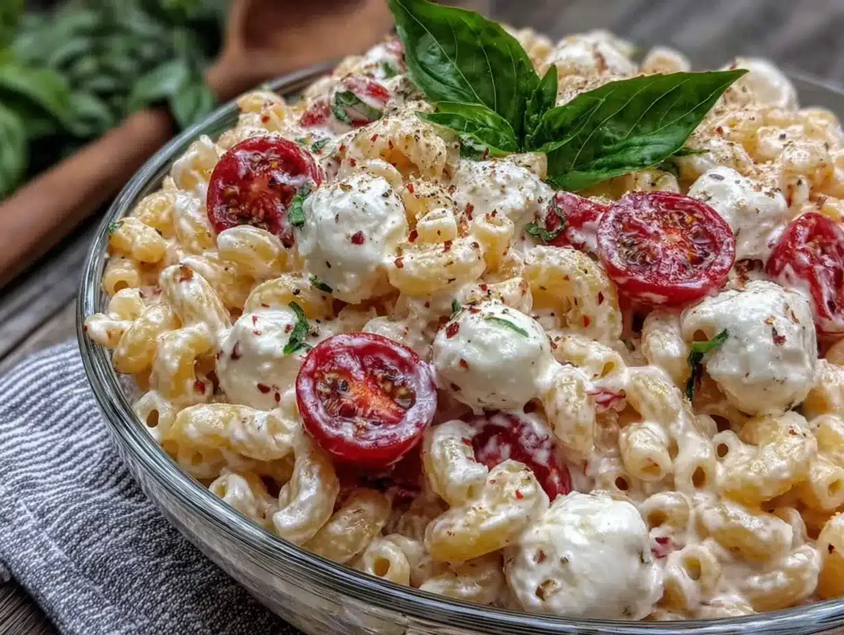 classic ranch pasta salad preparation steps