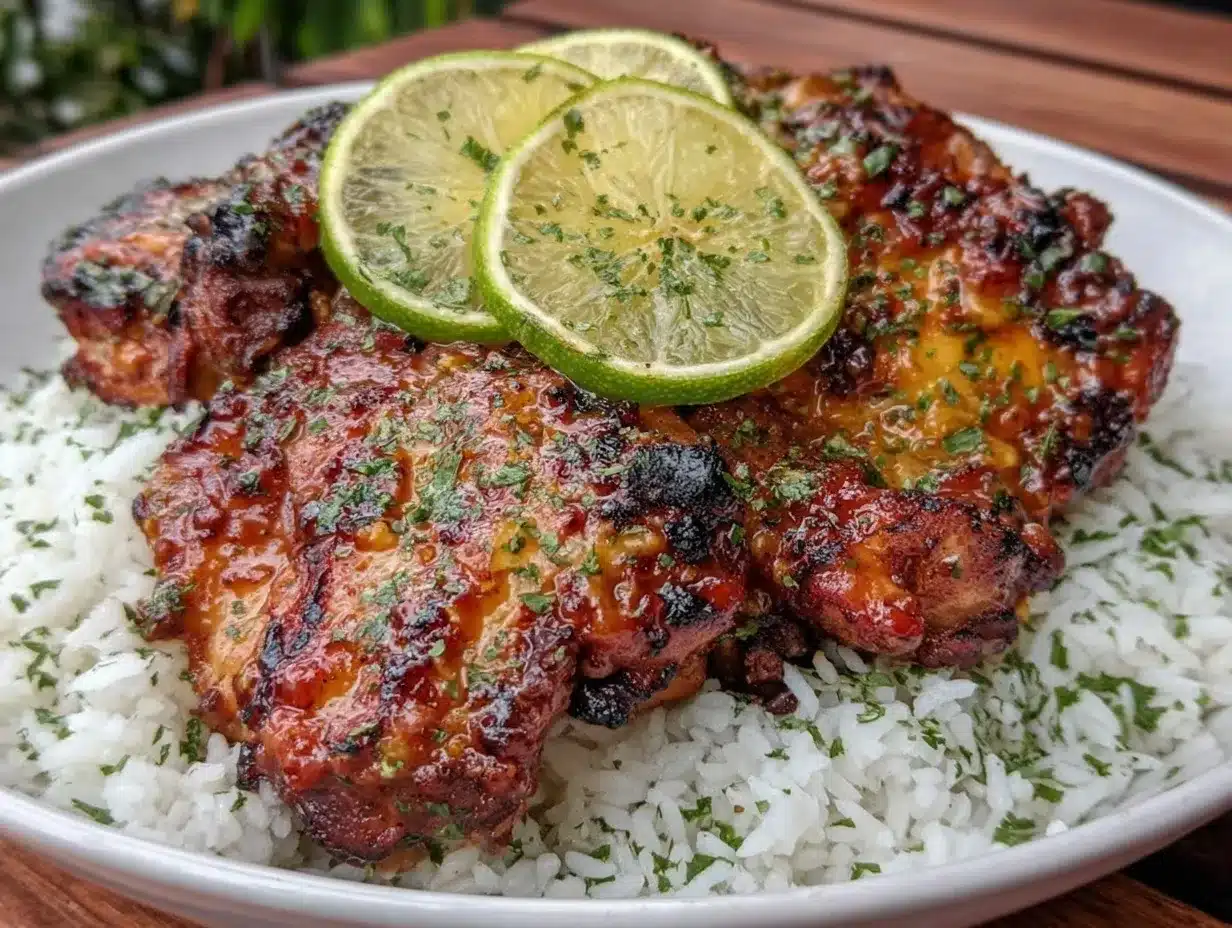 coconut lime chicken and rice preparation steps