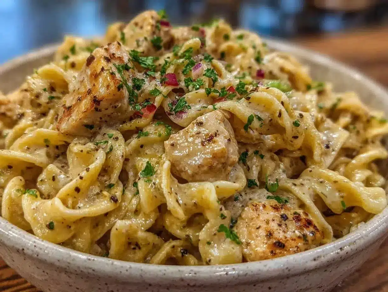 creamy chicken and noodles stove top recipe preparation steps