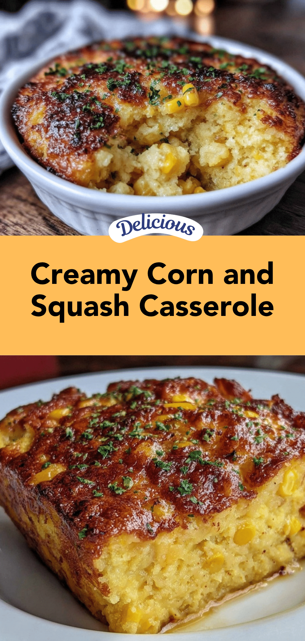 creamy corn and squash casserole recipe