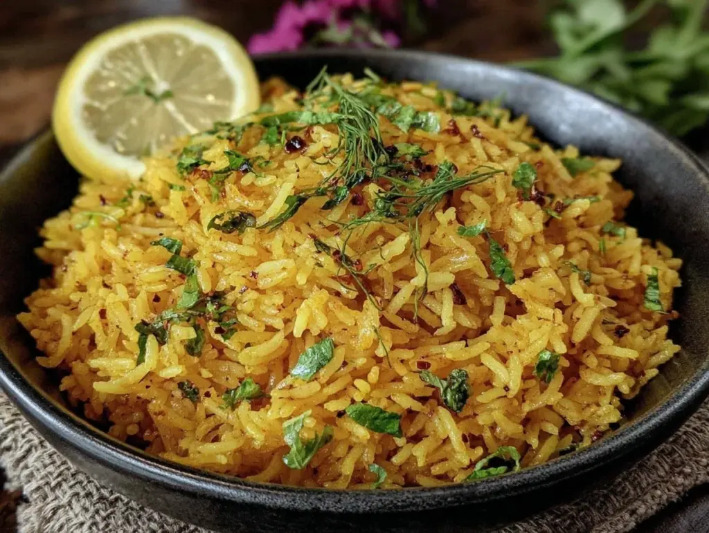 creamy Greek lemon rice - featured image