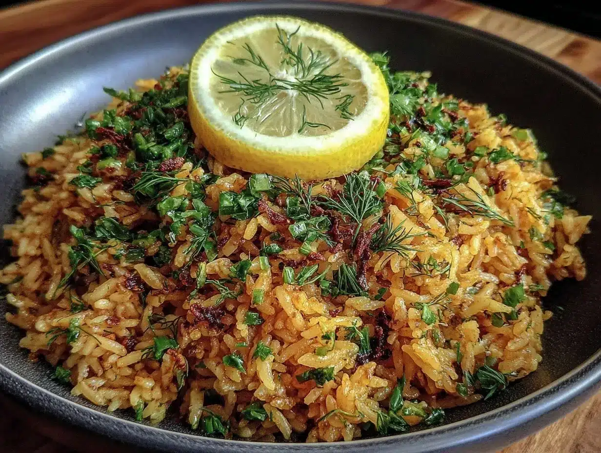 creamy Greek lemon rice preparation steps
