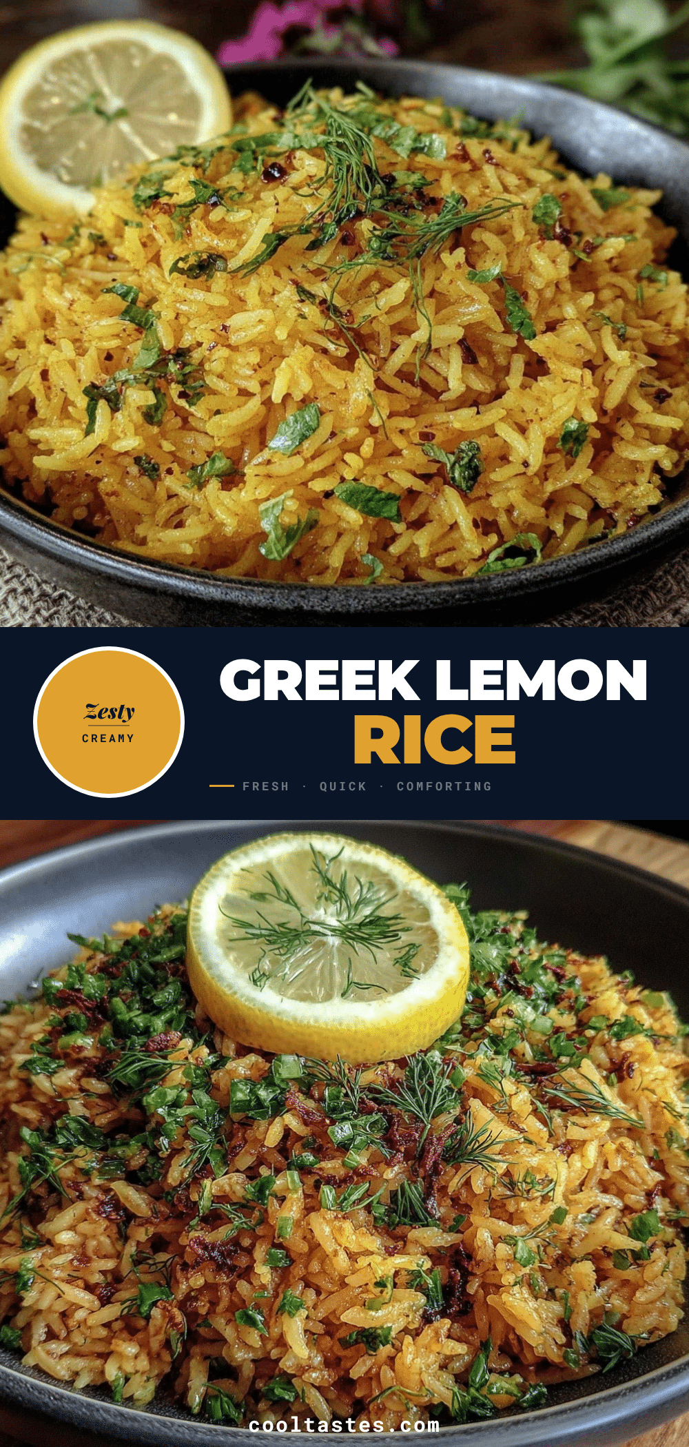 creamy Greek lemon rice recipe