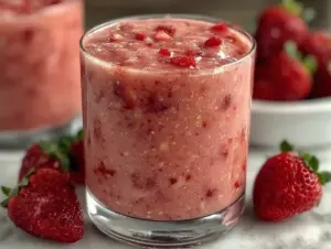 creamy strawberry date smoothie - featured image