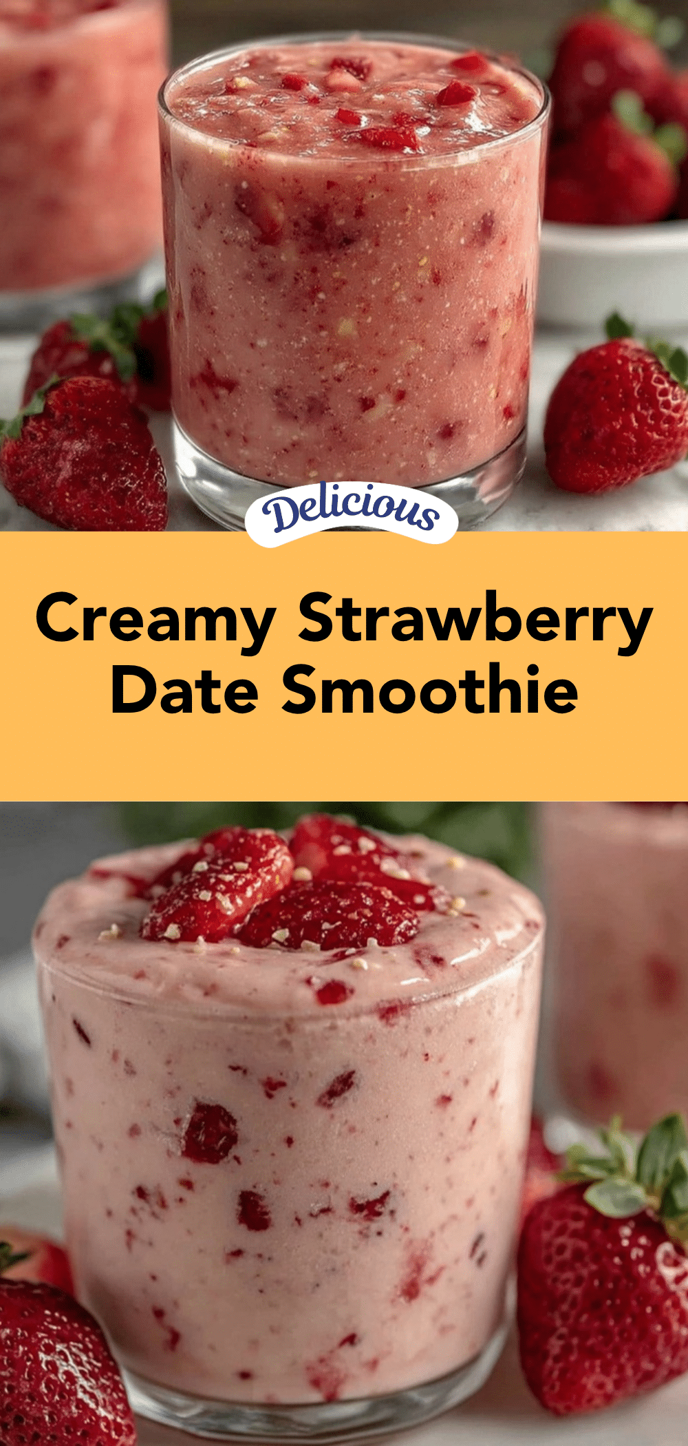 creamy strawberry date smoothie recipe