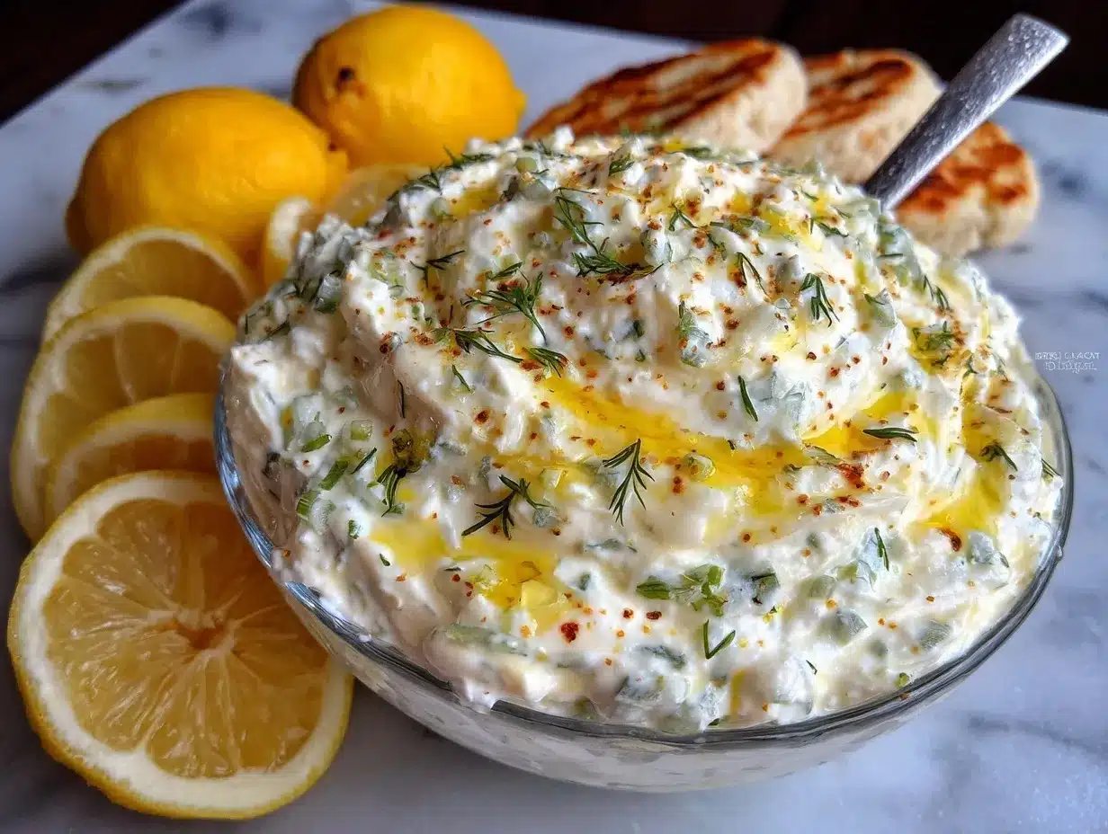 creamy tzatziki sauce preparation steps