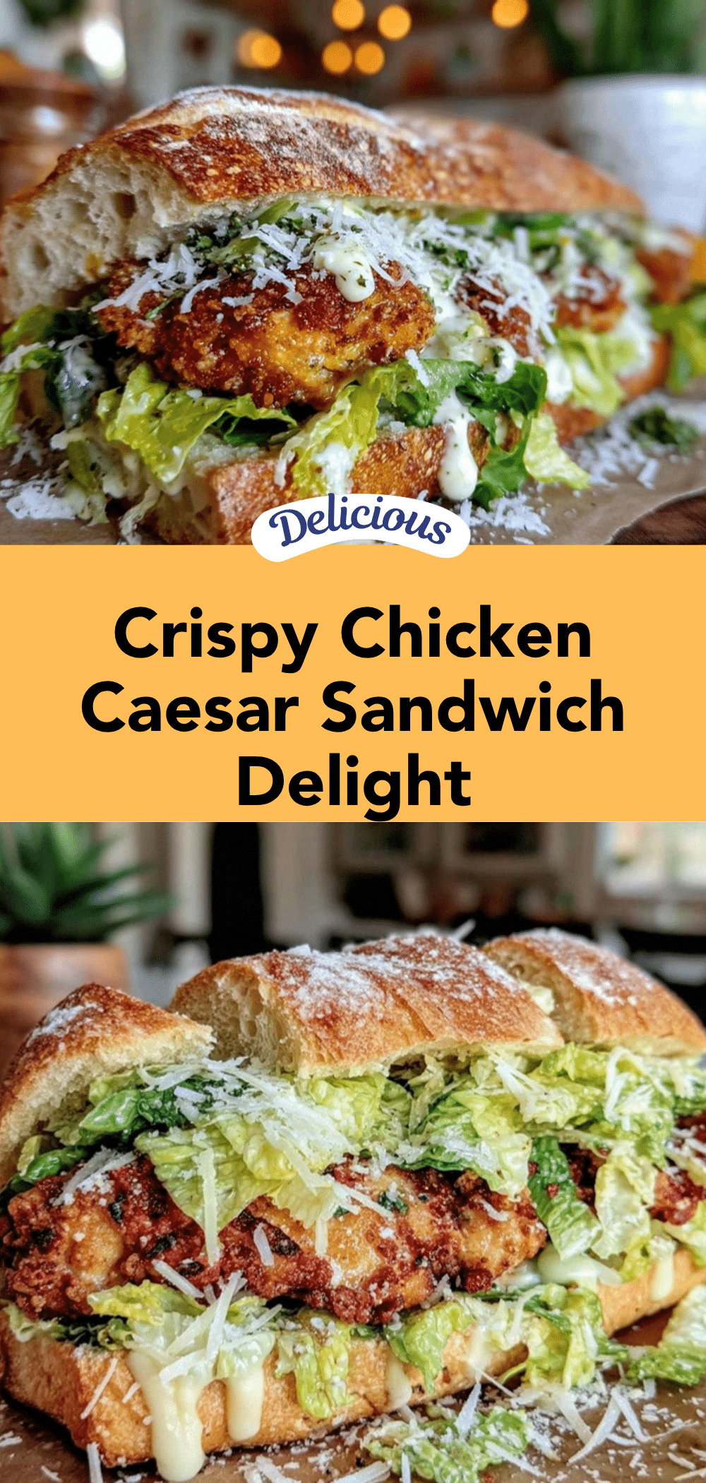 crispy chicken Caesar sandwich recipe