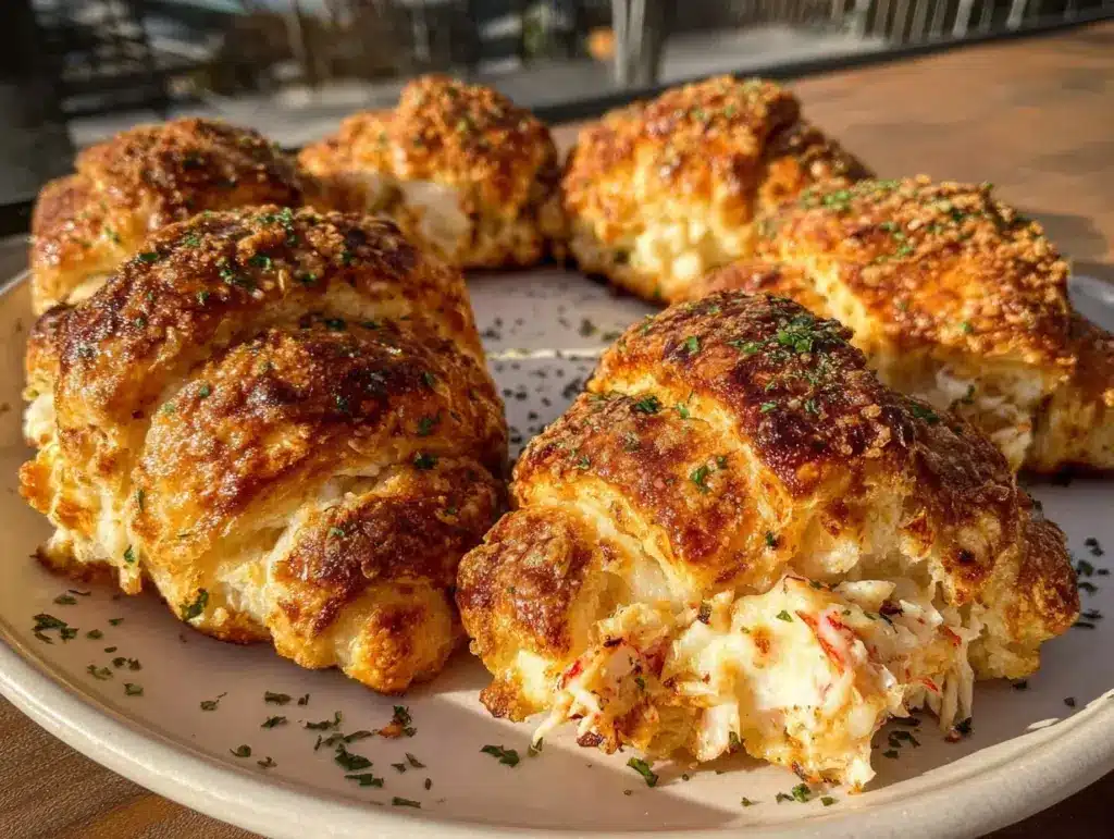 crispy crab crescent bites - featured image