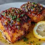 crispy lemon garlic cod - featured image