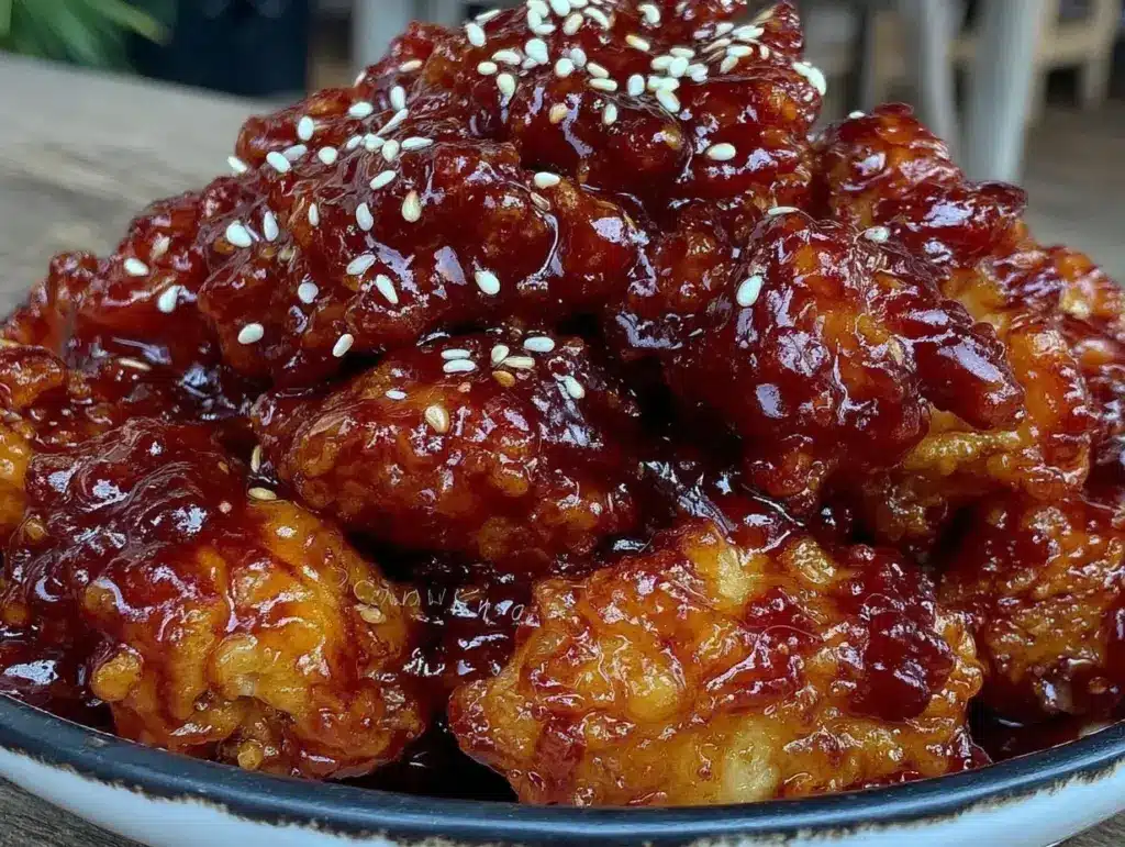 crispy sesame chicken recipe - featured image
