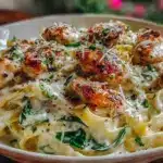 dairy-free chicken alfredo pasta - featured image