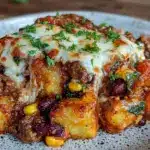 easy cheesy cowboy casserole - featured image