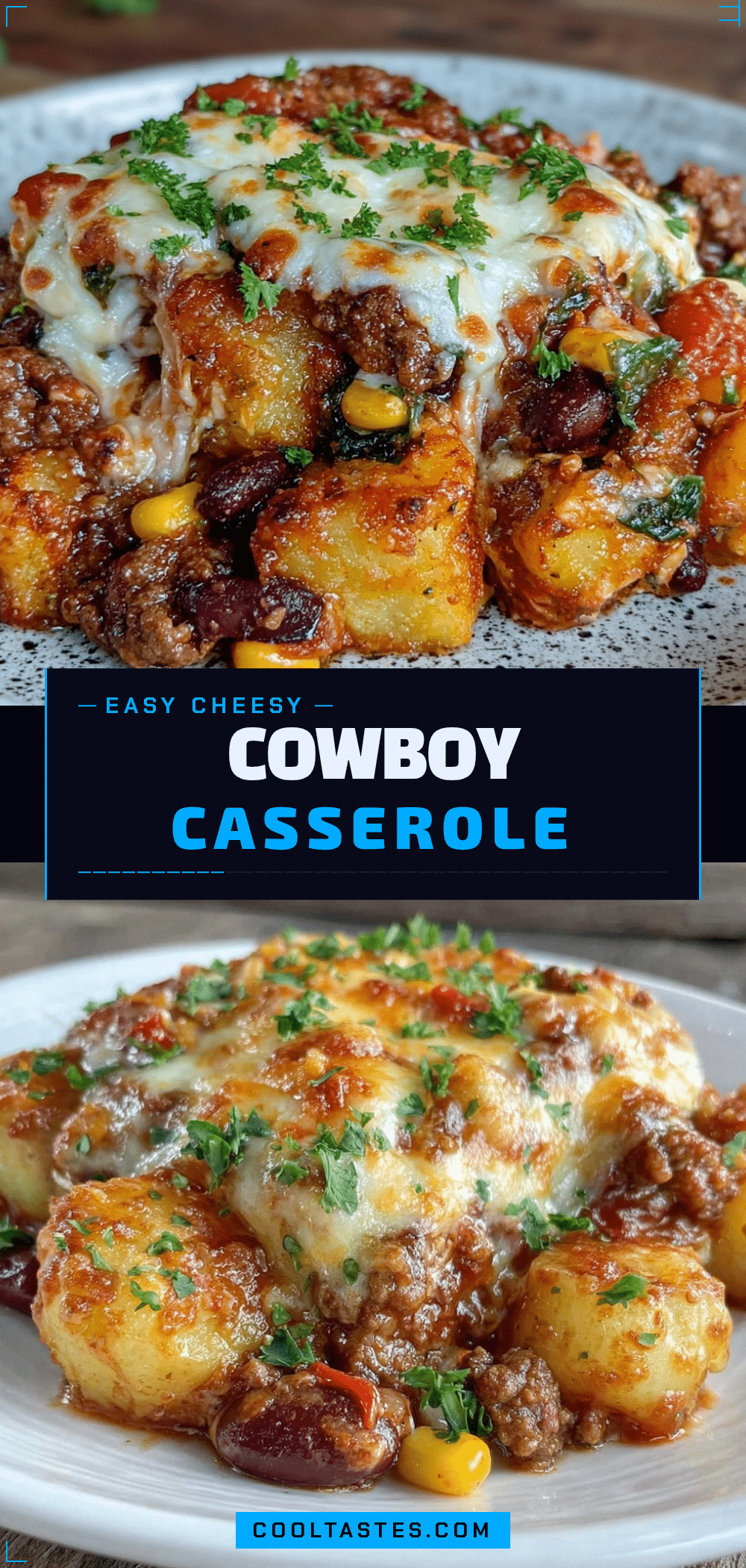 easy cheesy cowboy casserole recipe