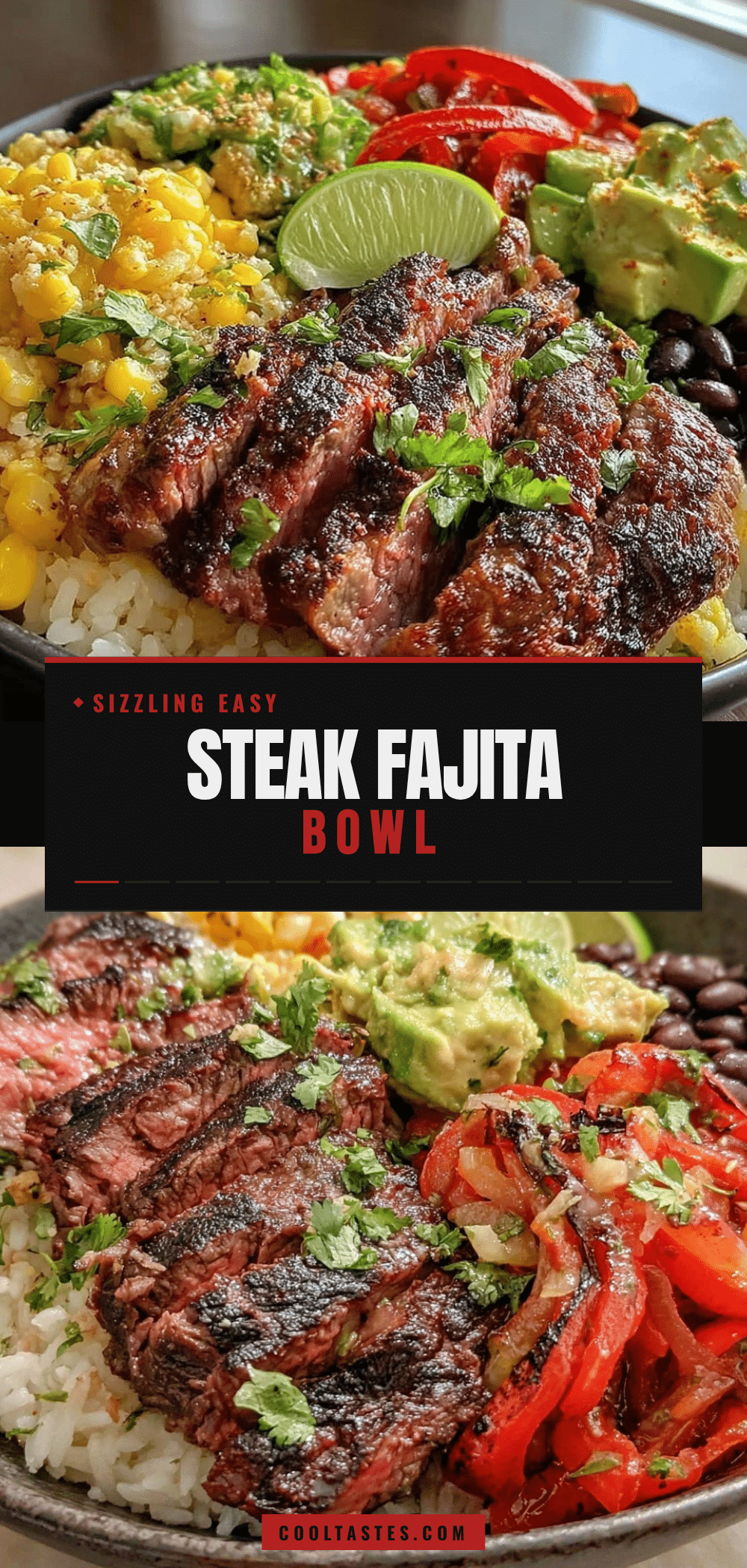easy steak fajita bowl recipe