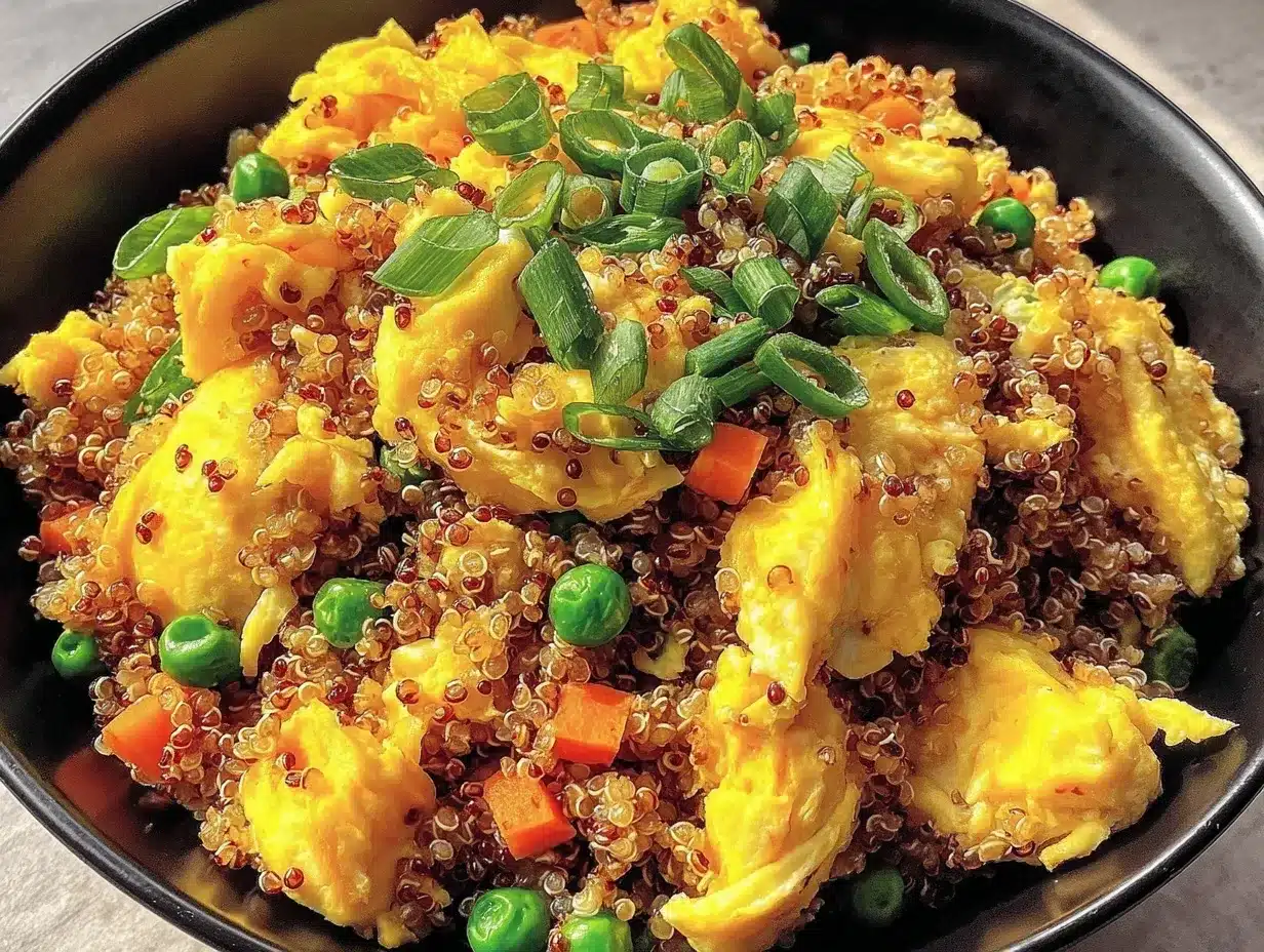 egg fried quinoa bowl preparation steps
