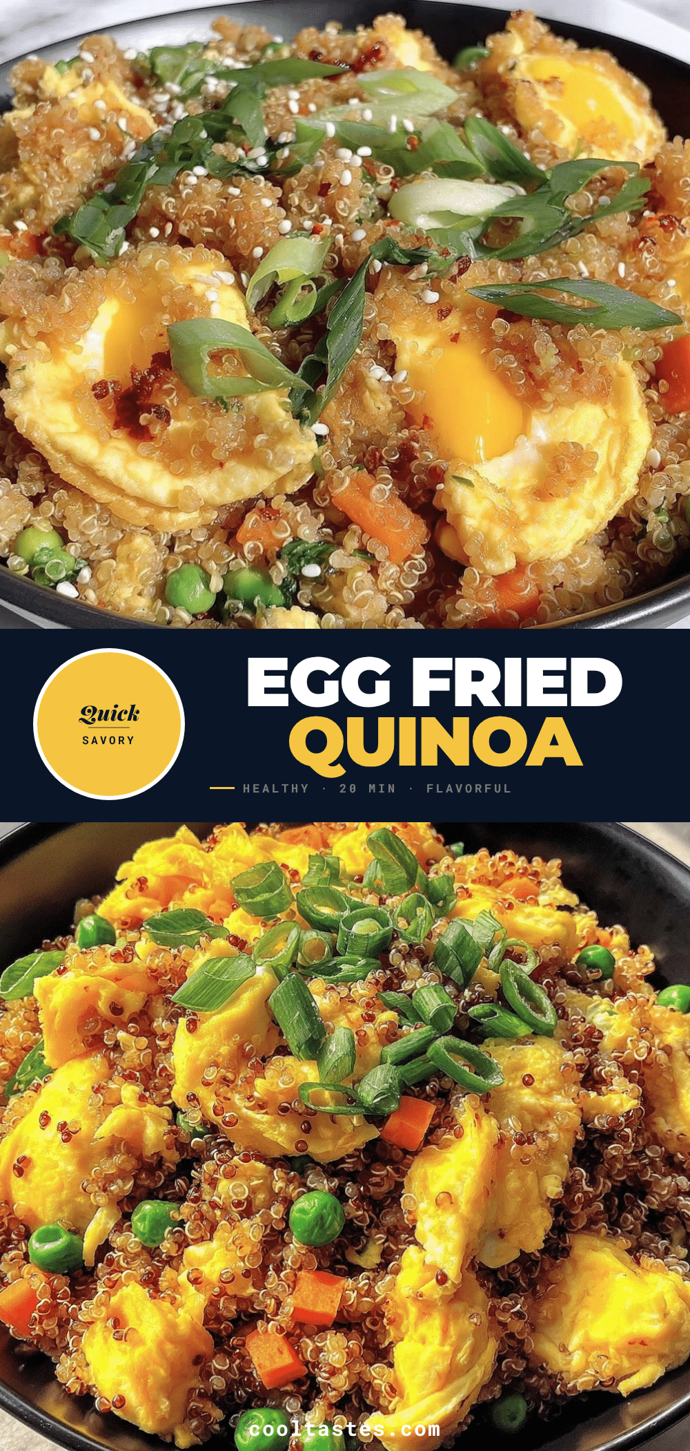 egg fried quinoa bowl recipe
