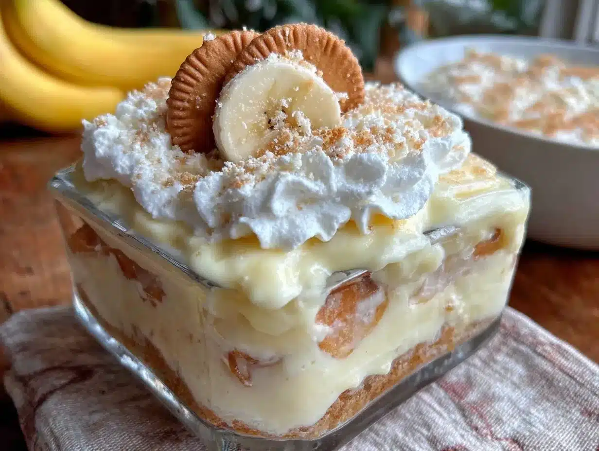 fluffy banana pudding dessert preparation steps