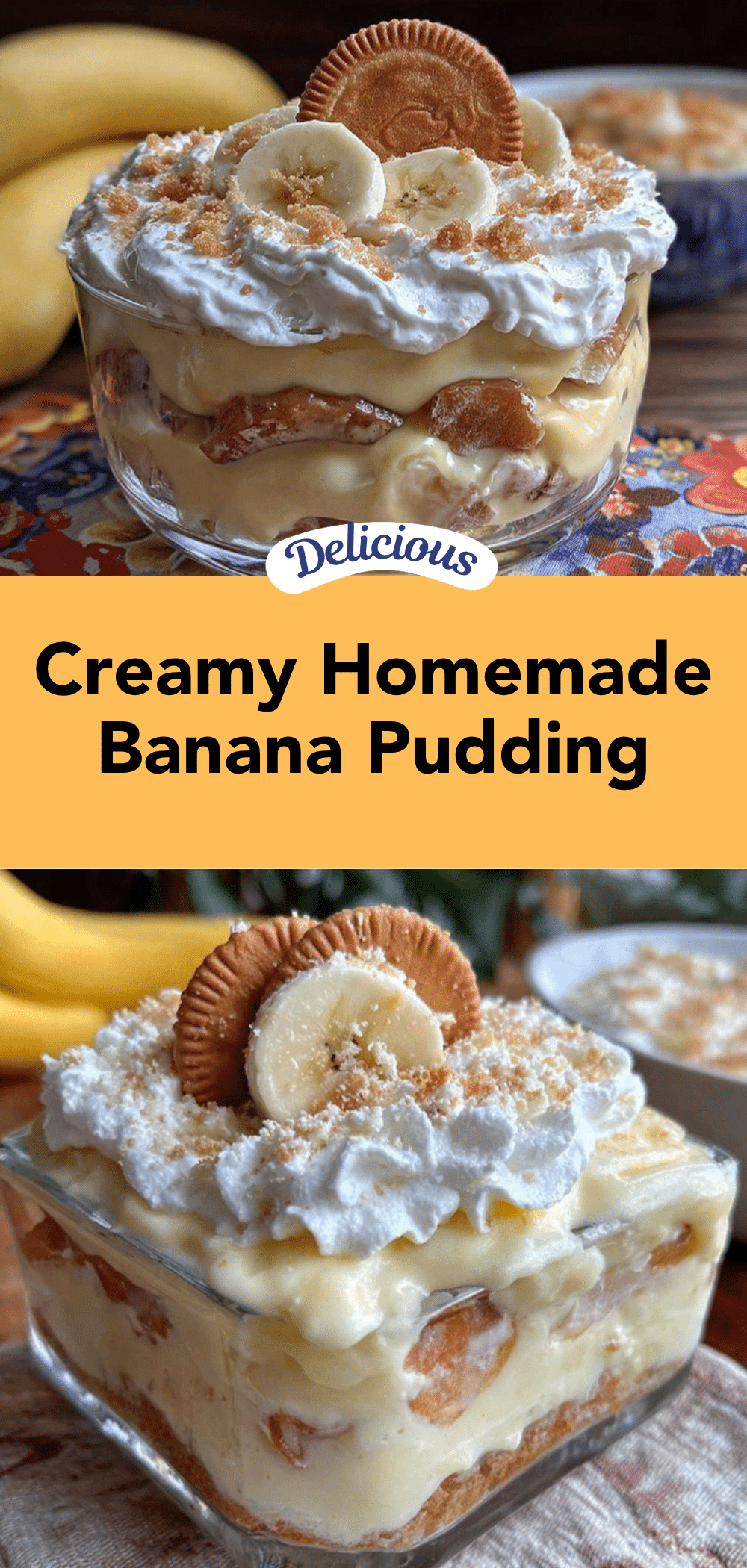 fluffy banana pudding dessert recipe