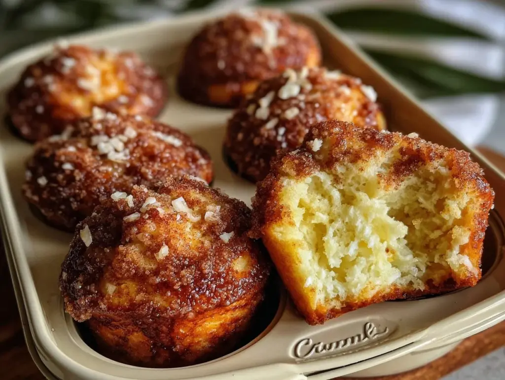 fluffy cinnamon sugar donut muffins - featured image