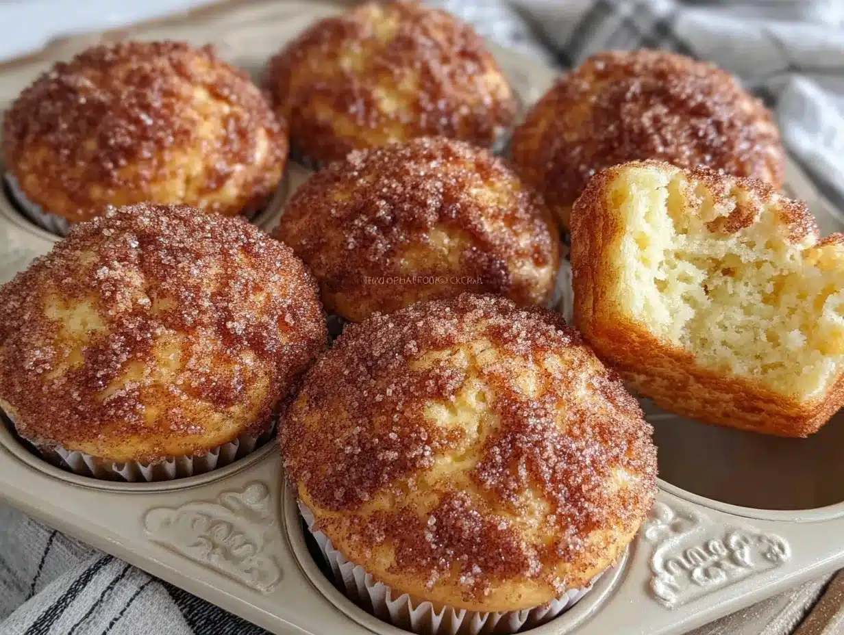 fluffy cinnamon sugar donut muffins preparation steps