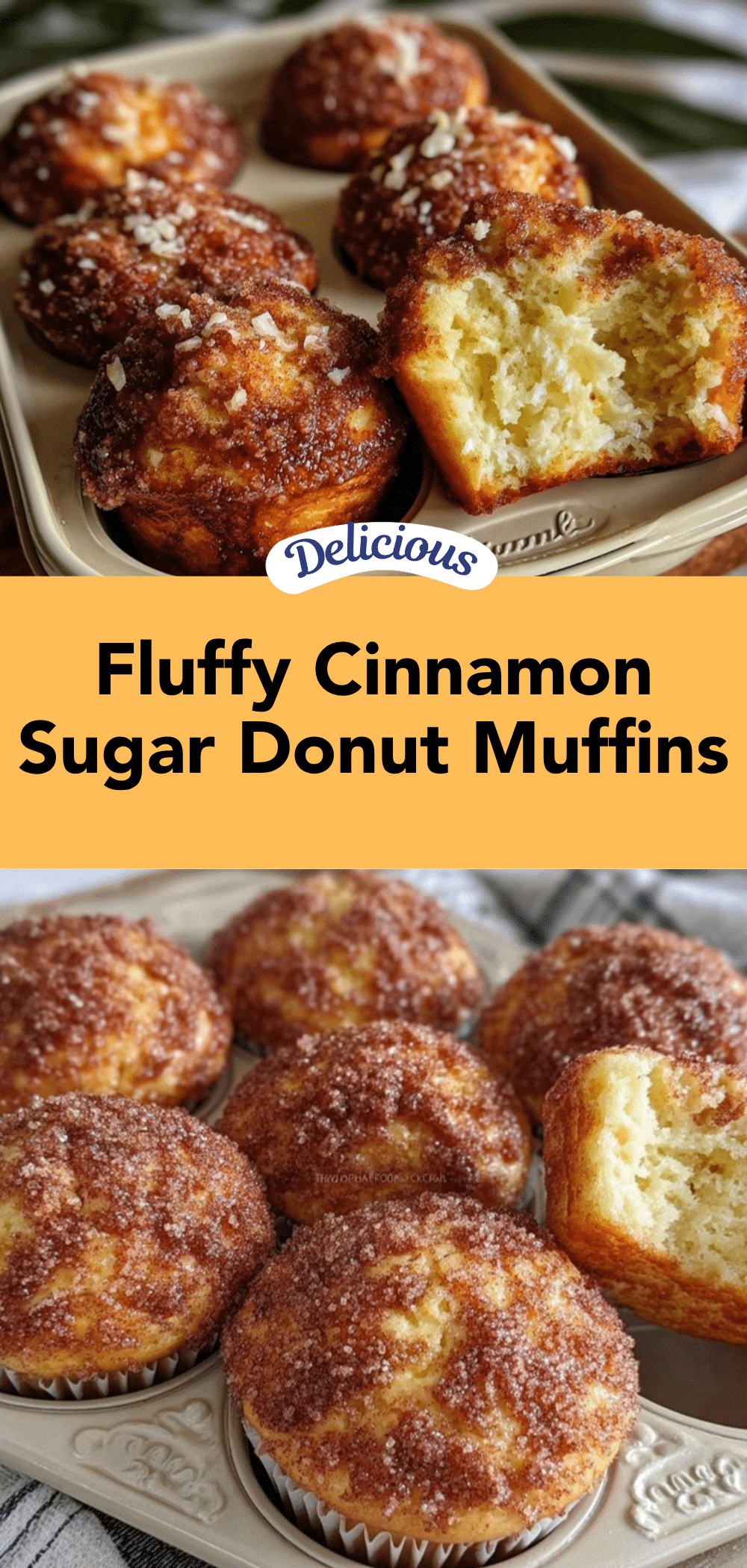 fluffy cinnamon sugar donut muffins recipe