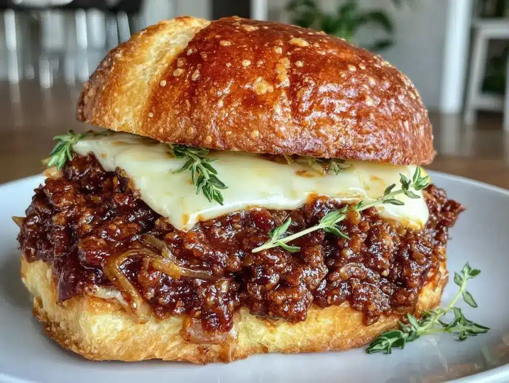 French Onion Beef Sloppy Joes - featured image
