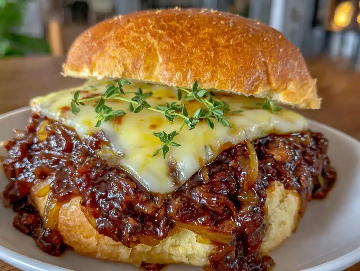 French Onion Beef Sloppy Joes preparation steps