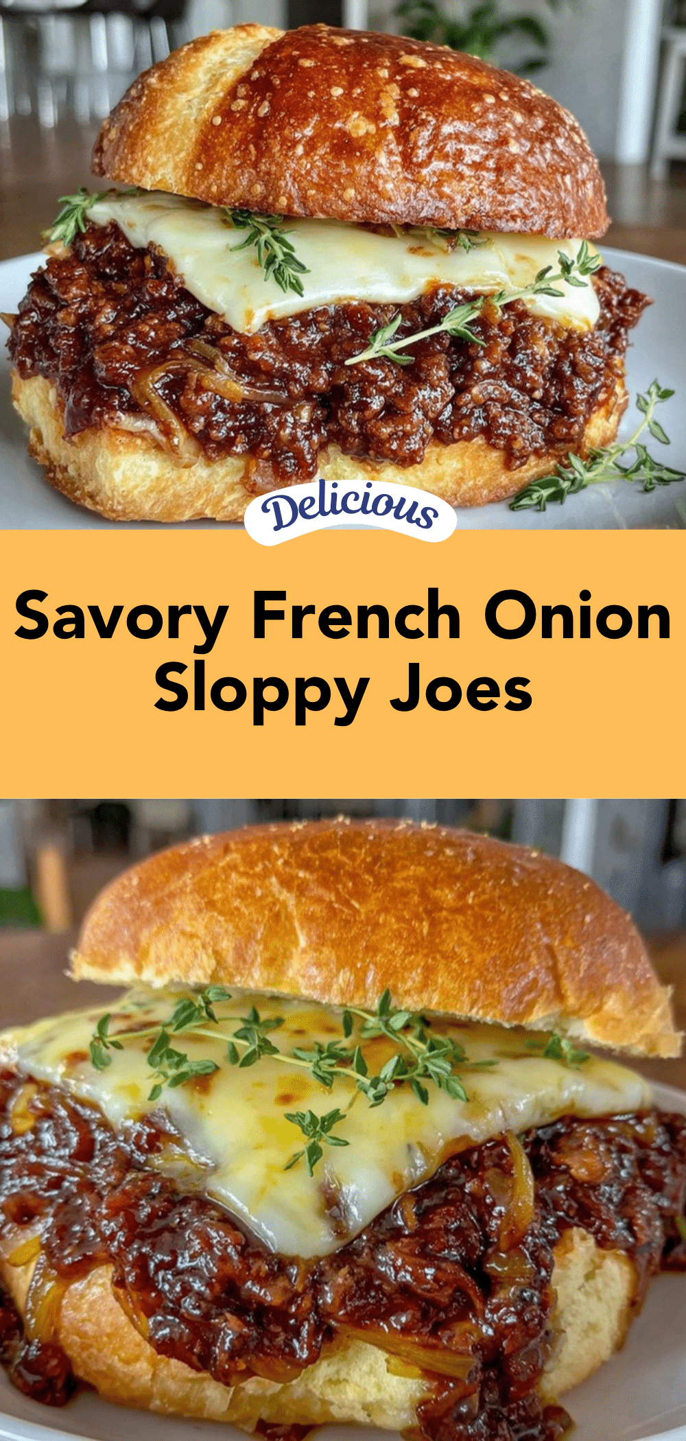 French Onion Beef Sloppy Joes recipe